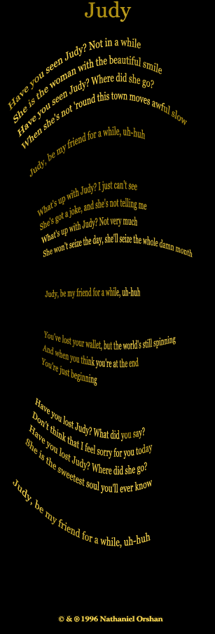 ''Judy'' lyrics
