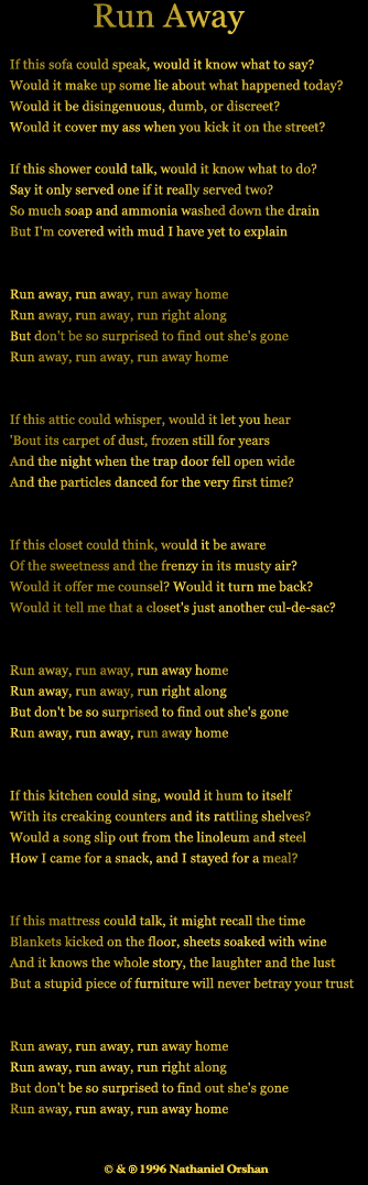 ''Run Away'' lyrics